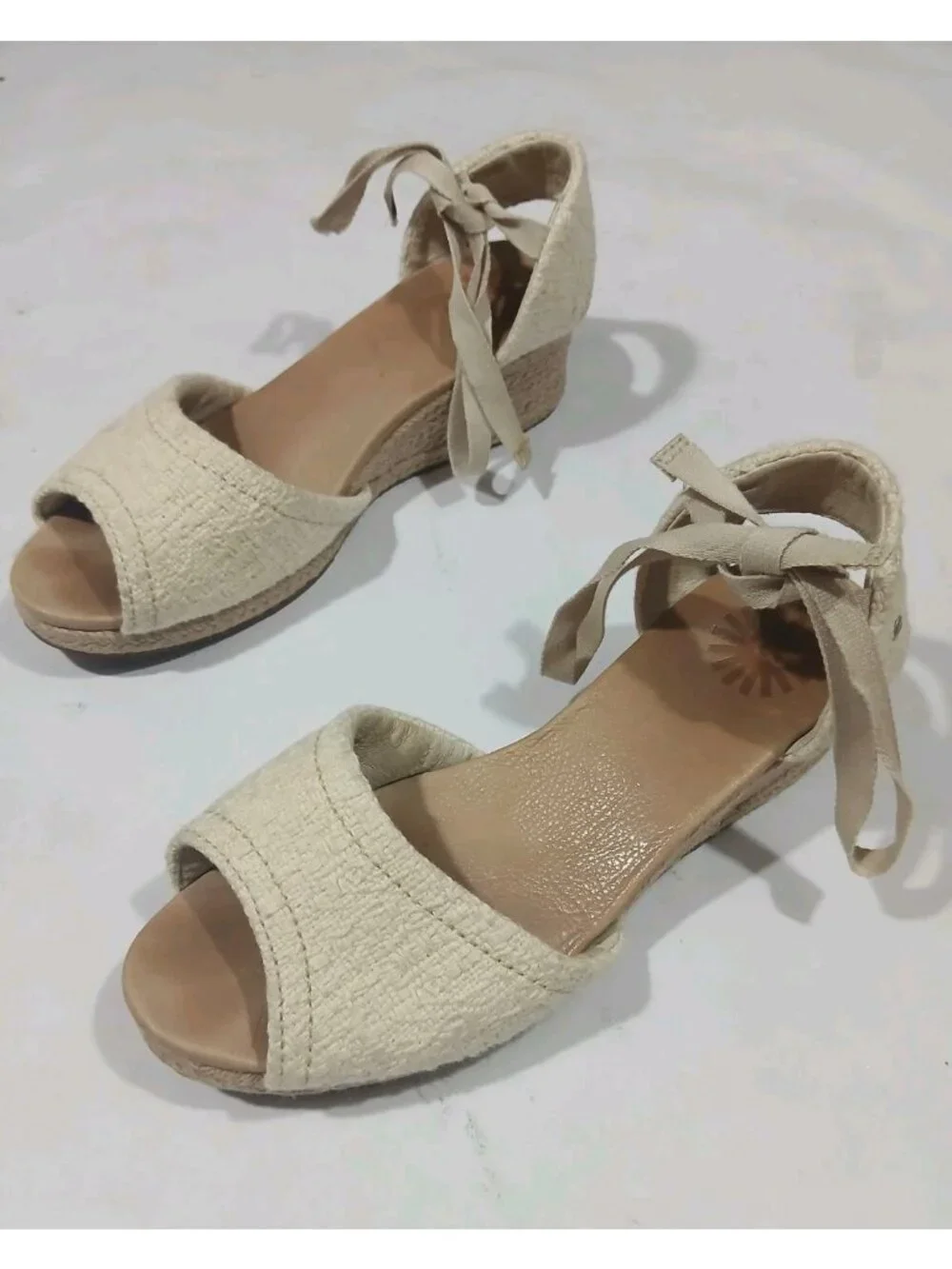 UGG Delmar Espadrille Wedge Sandals Lace Up